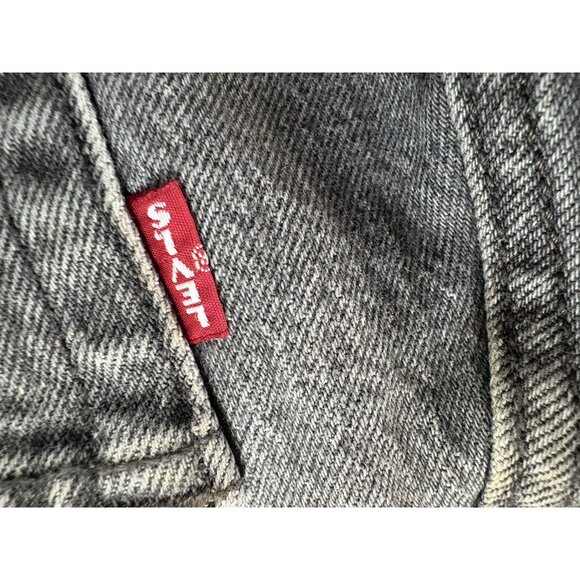 Levies Mens Button Fly 501 27/28 Light Black/gray  Denim Jeans High RIse Premium - Picture 10 of 14